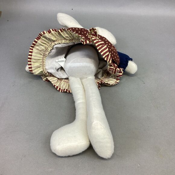 VTG Artisan Flair Miss Elle’s Patriotic Dress Plush Rabbit - 16.5” - Picture 9 of 14